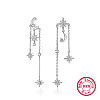 Anti-Tarnish Rhodium Plated 925 Sterling Silver Micro Pave Cubic Zirconia Stud Earrings DO1399-1-1