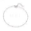 Tarnish Resistant 304 Stainless Steel Cable Chain Anklets LS-AJEW-P069-01P-1
