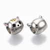 Alloy Kitten European Beads MPDL-T004-21P-2