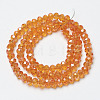 Electroplate Transparent Glass Beads Strands EGLA-A034-T6mm-H12-2