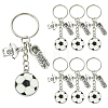 10Pcs Football Theme Alloy Keychain KEYC-YW00231-1