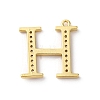 Rack Plating Brass Micro Pave Cubic Zirconia Pendant KK-H449-76G-02-3