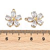 304 Stainless Steel Micro Pave Cubic Zirconia Pendants STAS-I352-07G-A01-4