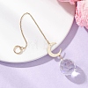 2Pcs Glass with Brass Hanging Suncatchers HJEW-JM04588-4