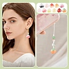 110Pcs 11 Colors Transparent Glass Petal Pendants GLAA-YW0005-86-6
