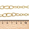 Brass Teardrop Link Chain Necklaces NJEW-L013-14G-5