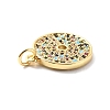 Rack Plating Brass Micro Pave Colorful Cubic Zirconia Pendants KK-F852-17G-01-3