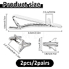 Alloy Cufflinks & Tie Clips Sets AJEW-WH0886-09B-2