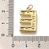 Brass Micro Pave Clear Cubic Zirconia Pendants KK-G521-01G-E-3