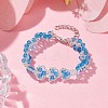 Heart Glass Seed Beaded Bracelets for Women BJEW-JB10268-2
