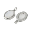 Brass Pave Natural Shell Pendants KK-Z078-15P-2