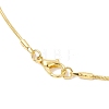 Ocean Alloy Sea Animal and Faceted Glass Teardrop Pendant Brass Round Snake Chain Necklaces for Women NJEW-JN05915-01-6