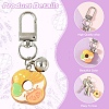 8Pcs Resin & 304 Stainless Steel Bell Pendant Decorations HJEW-YW00345-5