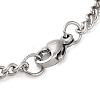 Non-Tarnish 304 Stainlessa Steel Curb Chain Pendant Necklaces NJEW-H034-05P-3