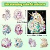 30Pcs Unicorn Shapes PET Stickers PW-WG3C541-01-4