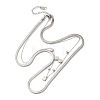 201 Stainless Steel Double Layer Snake Chain Necklaces STAS-B076-04P-1