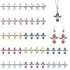 4 Sets Baking Painted Pearlized Glass Pearl Pendants FIND-CA0006-26-1