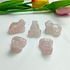 Natural Rose Quartz Carved Healing Frog Figurines WG73191-05-1