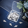 50Pcs 201 Stainless Steel Pointed Pendants STAS-SC0004-66-6