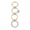 Brass Micro Pave Cubic Zirconia Plain Band Finger Rings for Women RJEW-P160-01F-G01-5