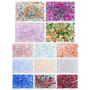 6 Styles Gradient Color Transparent Painted Glass Beads Strands DGLA-YW0001-28A-3