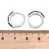 Brass Micro Pave Cubic Zirconia Hoop Earrings KK-CBA8324-12P-02-5