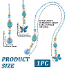 Glass & ABS Plastic Imitation Pearl & Acrylic Bead Bookmark AJEW-CP00020-2