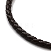 Braided Round Imitation Leather Bracelets Making BJEW-H610-01G-09-3