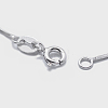 Anti-Tarnish Rhodium Plated 925 Sterling Silver Chain Necklaces STER-F039-11P-2