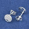 304 Stainless Steel Ear Stud Findings STAS-O119-17A-S-2