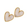 Fashionable 304 Stainless Steel Heart Stud Earrings LS-JW1636-2-2