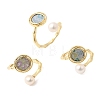 Brass Cuff Open Rings AJEW-H158-06G-4