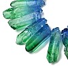 Two Tone Natural Quartz Crystal Beads Strands G-Z131-K01-06-4