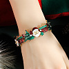 Christmas Theme Alloy Enamel Bangles for Women WG4C6FF-03-2