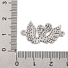 Rack Plating Brass Micro Pave Cubic Zirconia Couple Swan Connector Charms KK-Z070-13P-3