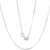 Beebeecraft 2Pcs Rhodium Plated 925 Sterling Silver Coreana Chain Necklaces Set STER-BBC0006-13A-1