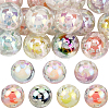 20Pcs UV Plating Acrylic Printed Beads TACR-SC0001-46A-1