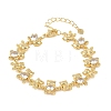 Bear Brass Micro Pave Cubic Zirconia Link Chain Bracelets for Women BJEW-K248-05G-6