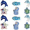 12Pcs 6 Styles Animals Handmade Porcelain Beads PORC-PA0001-59-1