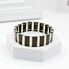 Baking Paint Alloy Rectangle Beaded Stretch Bracelets FS-WGFC15B-03-1