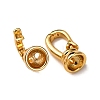 Brass Fold Over Clasps KK-Z121-25G-2