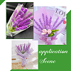 4Pcs 2 Colors Crochet Polyester Lavender Flower Ornaments AJEW-FG0002-67-6