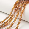 Electroplate Transparent Glass Beads Strands EGLA-A034-T2mm-M12-1