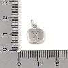 Rack Plating Brass Micro Pave CLear Cubic Zirconia Charms KK-E110-14P-X-3