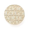 Texture Theme Roung Brass Stamp Head AJEW-M036-06L-G-1