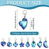 16Pcs 8 Styles Electroplated Glass Pendant Decorations HJEW-YW00361-3