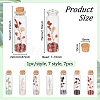 Olycraft 7Pcs 7 Style Natural Jade & Garnet & Lapis Lazuli & Quartz Crystal & Green Aventurine & Rose Quartz & Fluorite Chips Bonsai Tree in Column Glass Wish Bottles AJEW-OC0004-43-2