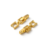 Brass Fold Over Clasps LS-KK-WH0046-51G-2