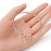 Stainless Steel Hollow Out Heart Bangle BJEW-YW0001-08RG-3