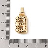 Brass Micro Pave Cubic Zirconia Pendants ZIRC-P121-01G-B-3